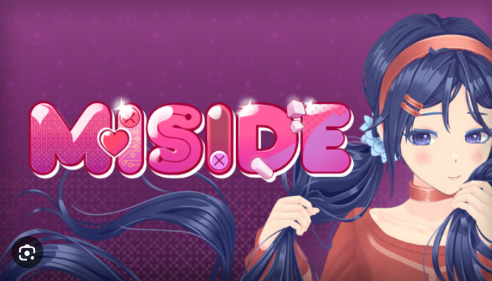 MiSide protagonist exploring a pink-lit hallway